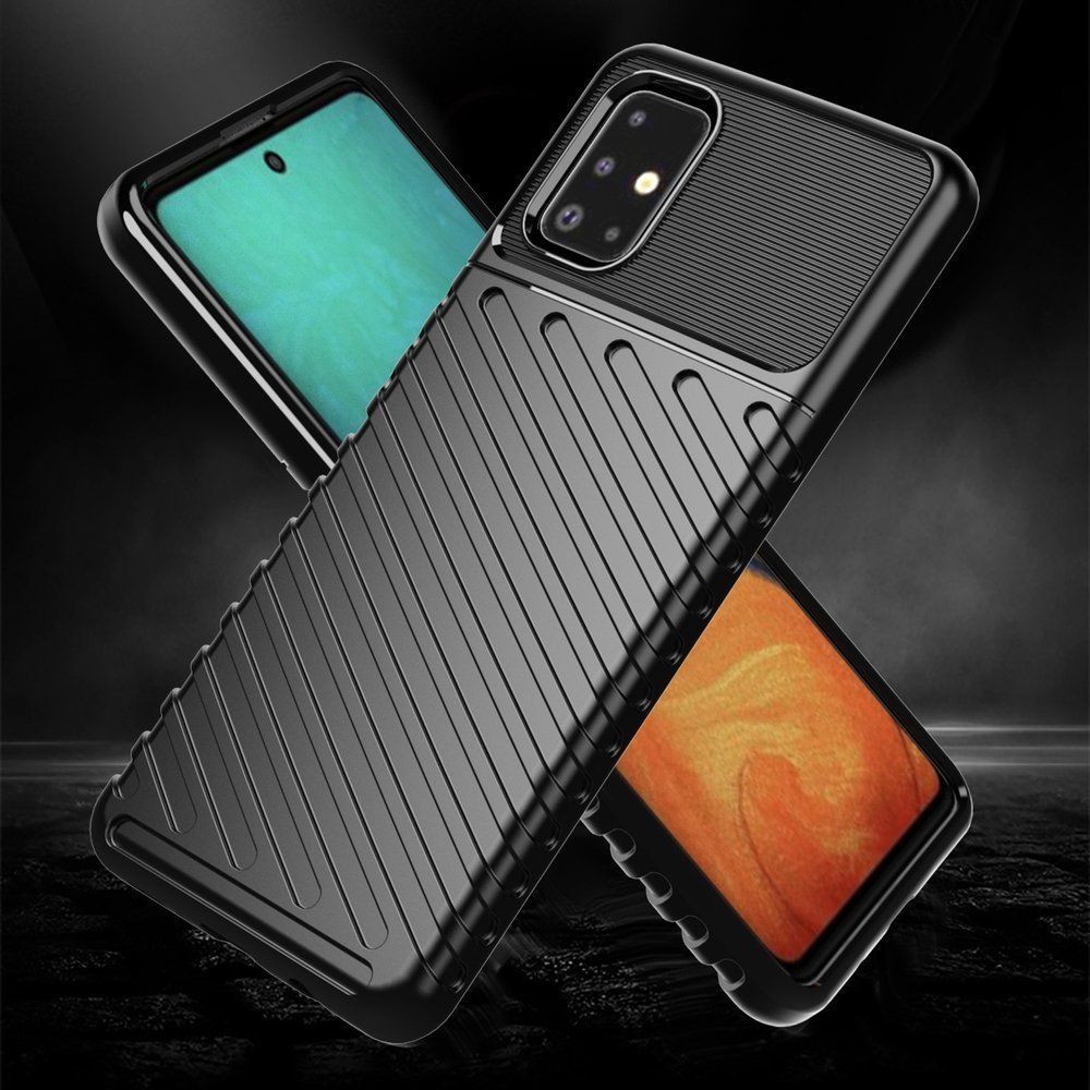 Θήκη Κινητού Thunder Case Flexible Tough Rugged Samsung Galaxy A71 Μαύρο