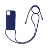 Θήκη Σιλικόνης με Κορδόνι CarryHang Sonique Apple iPhone 11 Μπλε Σκούρο