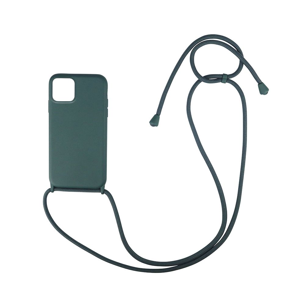 Θήκη Σιλικόνης με Κορδόνι CarryHang Sonique Apple iPhone 11 Πράσινο Σκούρο