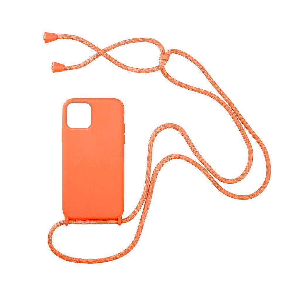 Θήκη Σιλικόνης με Κορδόνι CarryHang Sonique Apple iPhone 11 Pro Max Πορτοκαλί