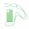 Θήκη Σιλικόνης με Κορδόνι CarryHang Sonique Apple iPhone 12 mini Πράσινο Ανοιχτό