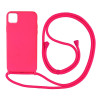 Θήκη Σιλικόνης με Κορδόνι CarryHang Sonique Apple iPhone 12 Pro Max Φούξια