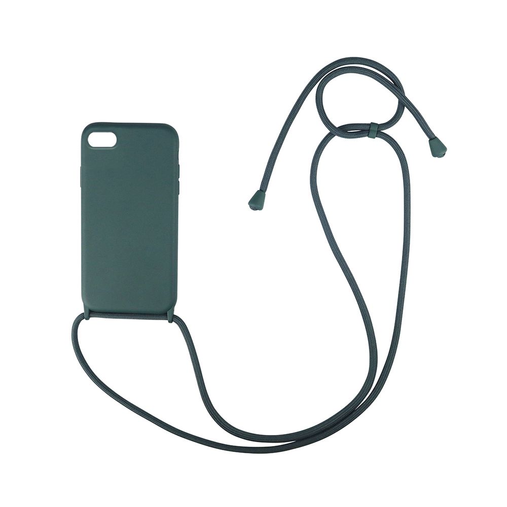 Θήκη Σιλικόνης με Κορδόνι CarryHang Sonique Apple iPhone 7 / iPhone 8 / iPhone SE 2020 / iPhone SE 2022 Πράσινο Σκούρο