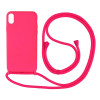 Θήκη Σιλικόνης με Κορδόνι CarryHang Sonique Apple iPhone XR Φούξια