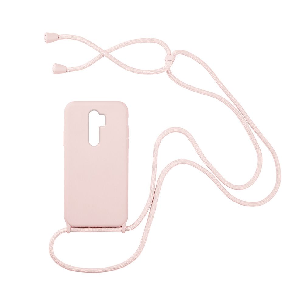 Θήκη Σιλικόνης με Κορδόνι CarryHang Sonique Xiaomi Redmi Note 8 Pro Ροζ
