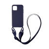 Θήκη Σιλικόνης με Strap CarryHang Sonique Apple iPhone 11 Μπλε Σκούρο