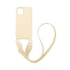 Θήκη Σιλικόνης με Strap CarryHang Sonique Apple iPhone 11 Pro Max Μπεζ