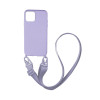 Θήκη Σιλικόνης με Strap CarryHang Sonique Apple iPhone 12 / iPhone 12 Pro Λιλά