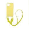 Θήκη Σιλικόνης με Strap CarryHang Sonique Apple iPhone 12 mini Κίτρινο