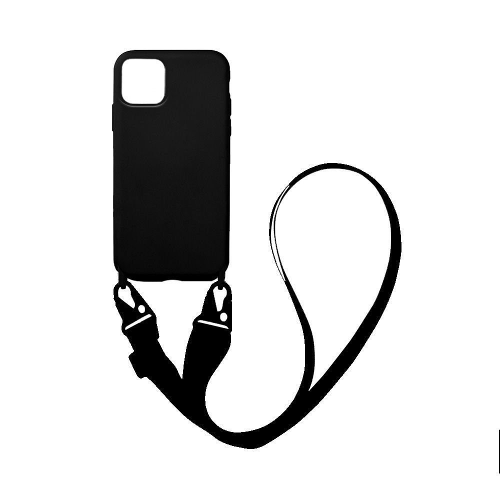 Θήκη Σιλικόνης με Strap CarryHang Sonique Apple iPhone 12 mini Μαύρο