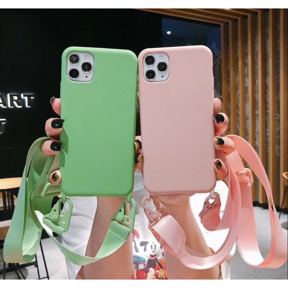 Θήκη Σιλικόνης με Strap CarryHang Sonique Apple iPhone 12 mini Μπλε Σκούρο