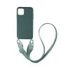 Θήκη Σιλικόνης με Strap CarryHang Sonique Apple iPhone 12 mini Πράσινο Σκούρο