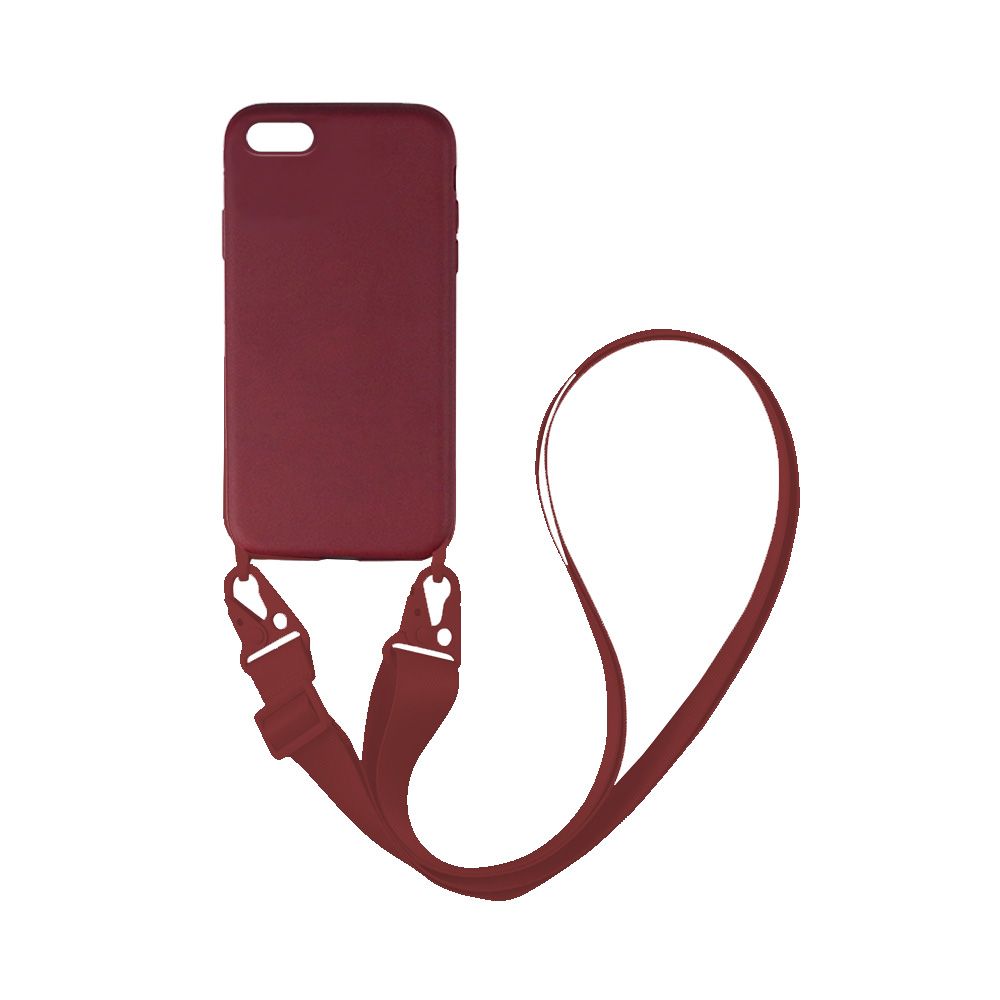 Θήκη Σιλικόνης με Strap CarryHang Sonique Apple iPhone 7 / iPhone 8 / iPhone SE 2020 / iPhone SE 2022 Μπορντό