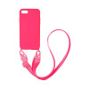 Θήκη Σιλικόνης με Strap CarryHang Sonique Apple iPhone 7 / iPhone 8 / iPhone SE 2020 / iPhone SE 2022 Φούξια