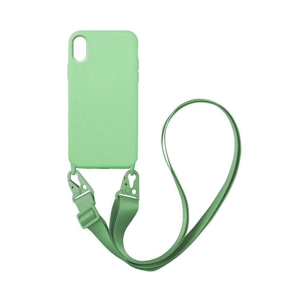 Θήκη Σιλικόνης με Strap CarryHang Sonique Apple iPhone X / iPhone XS Πράσινο Ανοιχτό
