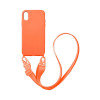 Θήκη Σιλικόνης με Strap CarryHang Sonique Apple iPhone XR Πορτοκαλί