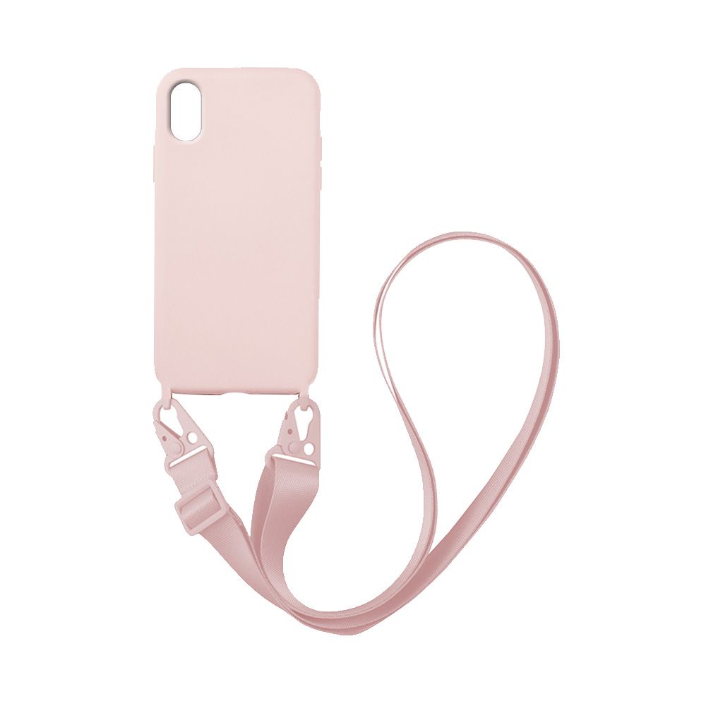 Θήκη Σιλικόνης με Strap CarryHang Sonique Apple iPhone XR Ροζ