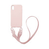 Θήκη Σιλικόνης με Strap CarryHang Sonique Apple iPhone XR Ροζ