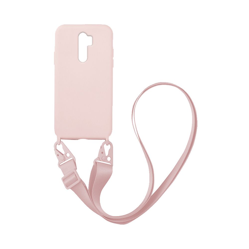 Θήκη Σιλικόνης με Strap CarryHang Sonique Xiaomi Redmi Note 8 Pro Ροζ