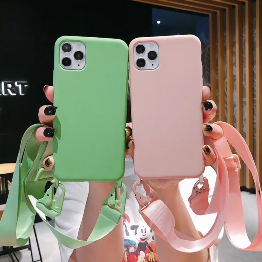 Θήκη Σιλικόνης με Strap CarryHang Sonique Huawei P30 Lite Ροζ