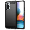 Θήκη Σιλικόνης Carbon TPU Fiber Brushed Xiaomi Redmi Note 10 Pro Μαύρο
