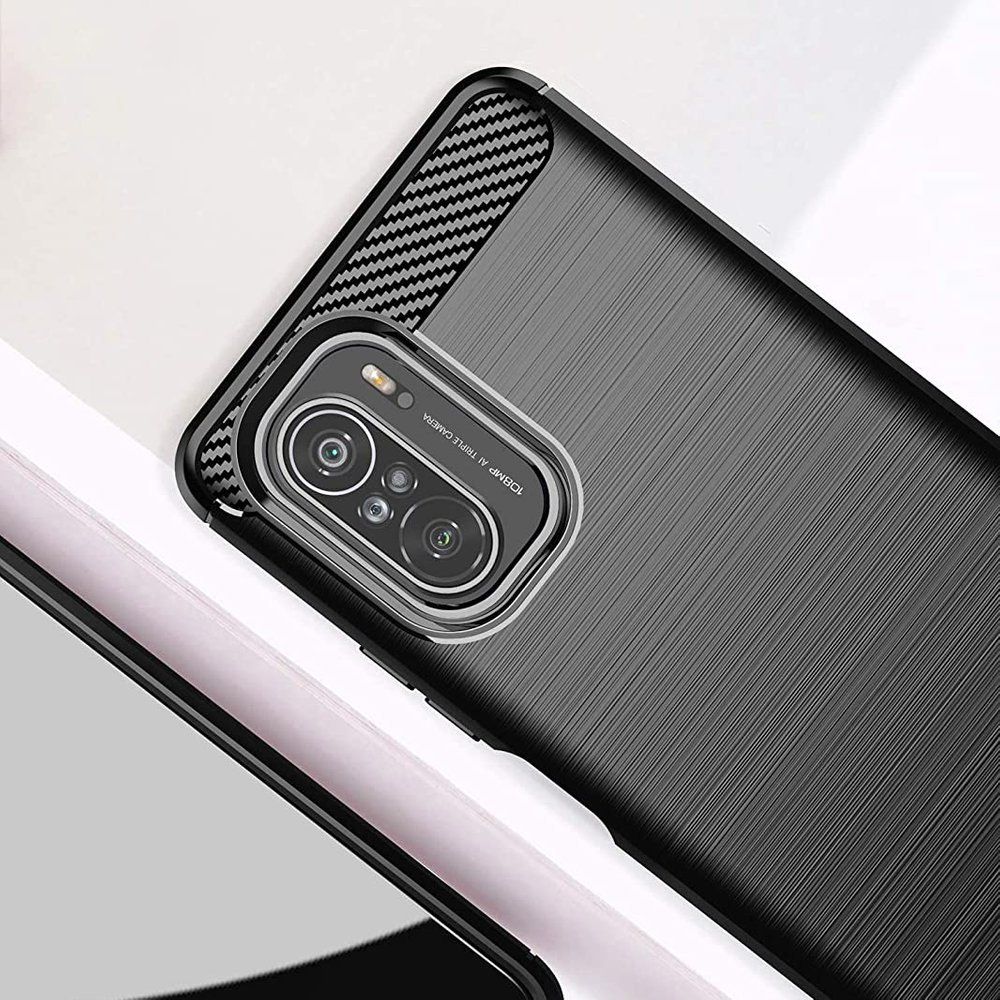 Θήκη Σιλικόνης Carbon TPU Fiber Brushed Xiaomi Poco F3 / Mi 11i Μαύρο
