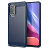 Θήκη Σιλικόνης Carbon TPU Fiber Brushed Xiaomi Poco F3 / Mi 11i Μπλε