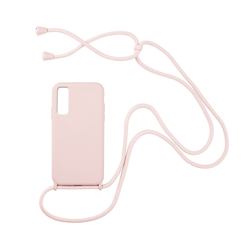 Θήκη Σιλικόνης με Κορδόνι CarryHang Sonique Huawei P Smart 2021 Ροζ