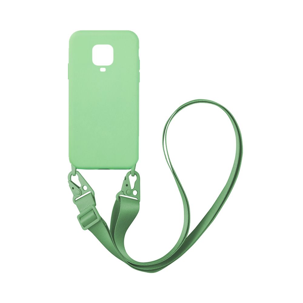 Θήκη Σιλικόνης με Strap CarryHang Sonique Xiaomi Redmi Note 9S/9 Pro Πράσινο Ανοιχτό