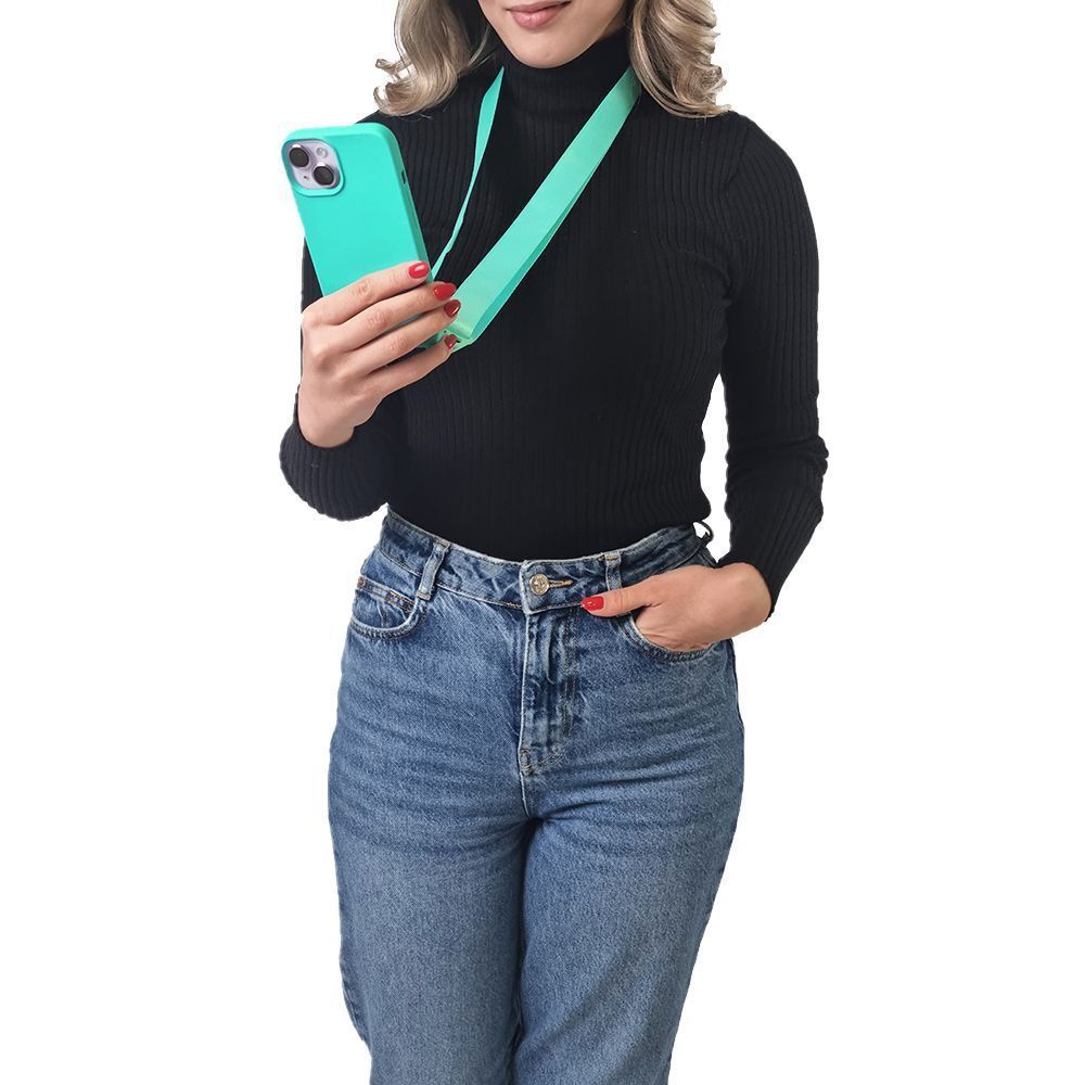 Θήκη Σιλικόνης με Strap CarryHang Sonique Xiaomi Mi 11 Lite 4G / Mi 11 Lite 5G Γαλάζιο