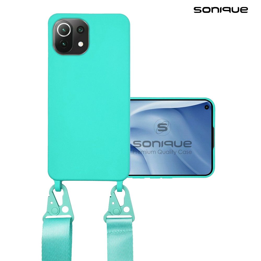 Θήκη Σιλικόνης με Strap CarryHang Sonique Xiaomi Mi 11 Lite 4G / Mi 11 Lite 5G Γαλάζιο