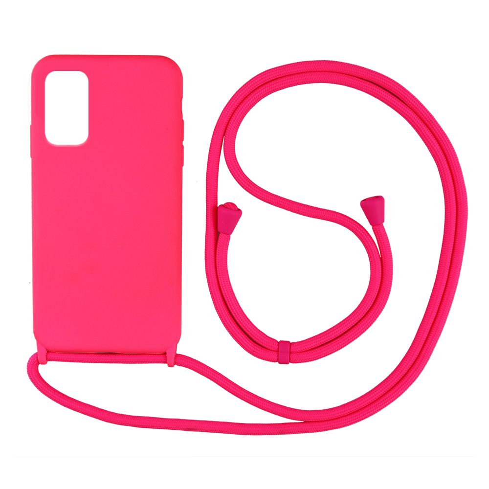 Θήκη Σιλικόνης με Κορδόνι CarryHang Sonique Xiaomi Redmi 9T Φούξια