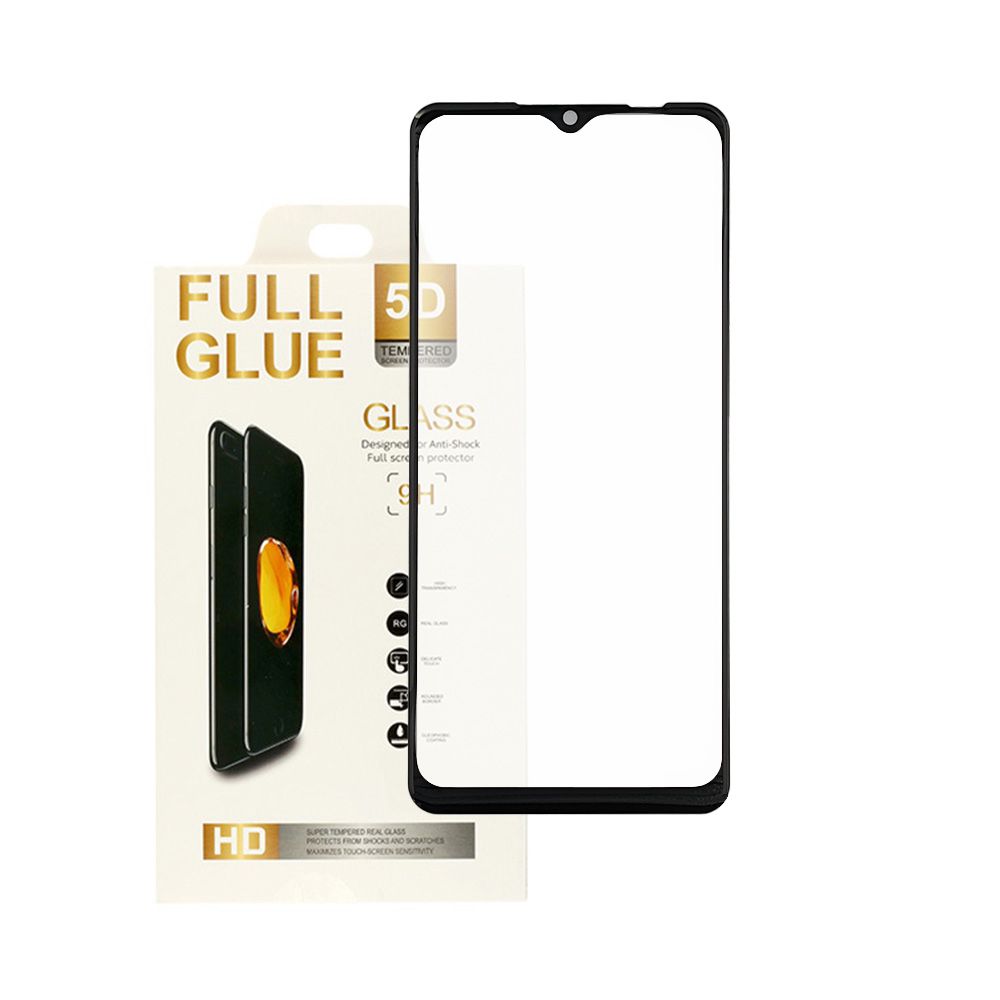 5D Full Glue 9H Glass Samsung H/Q Galaxy A12 / Galaxy M12 Μαύρο