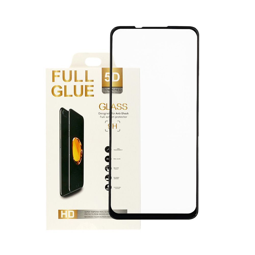 5D Full Glue 9H Tempered Glass Xiaomi Redmi Note 9 Μαύρο