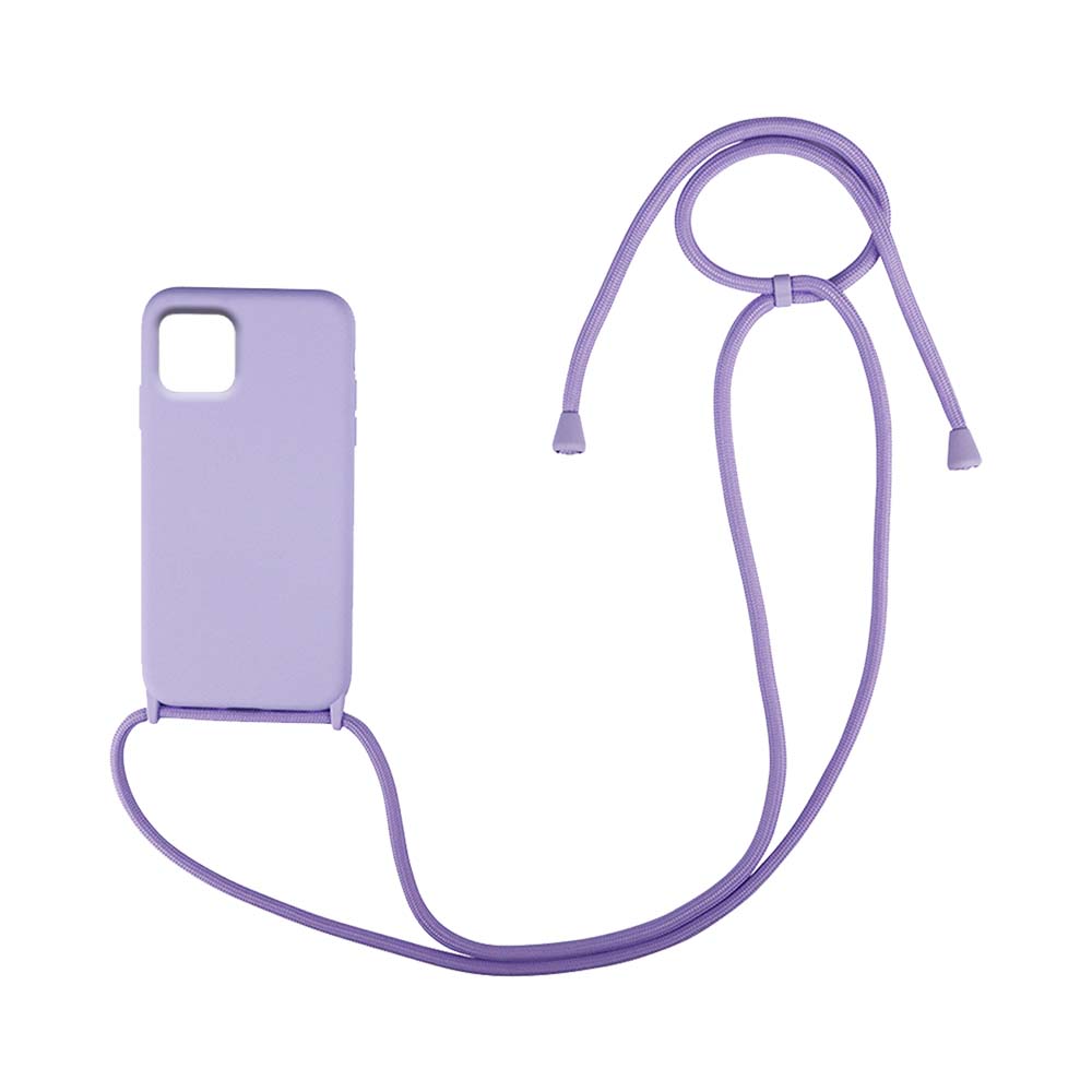 Θήκη Σιλικόνης με Κορδόνι CarryHang Sonique Apple iPhone 13 Λιλά