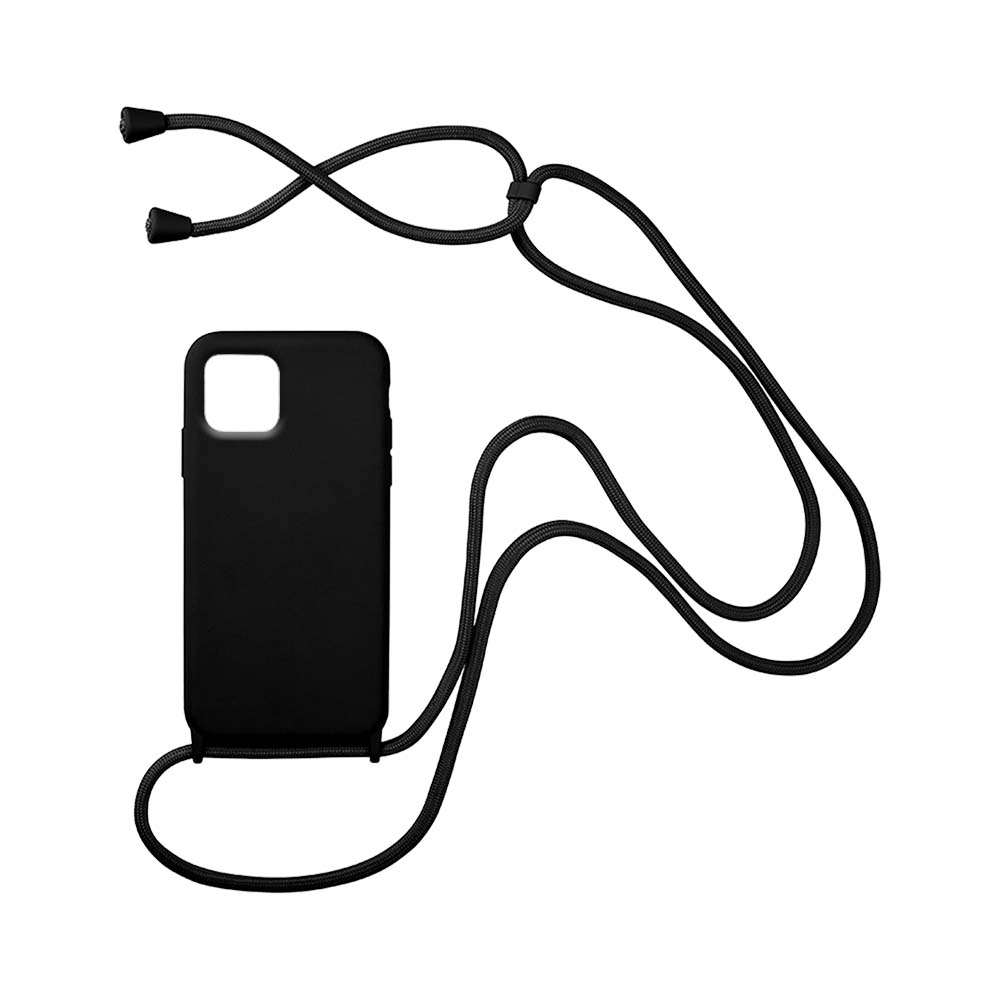 Θήκη Σιλικόνης με Κορδόνι CarryHang Sonique Apple iPhone 13 Μαύρο