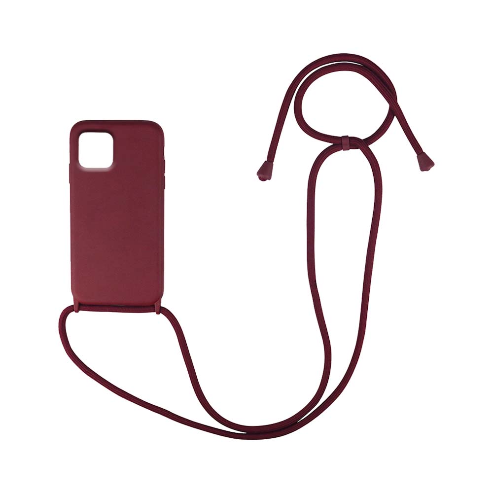 Θήκη Σιλικόνης με Κορδόνι CarryHang Sonique Apple iPhone 13 Μπορντό