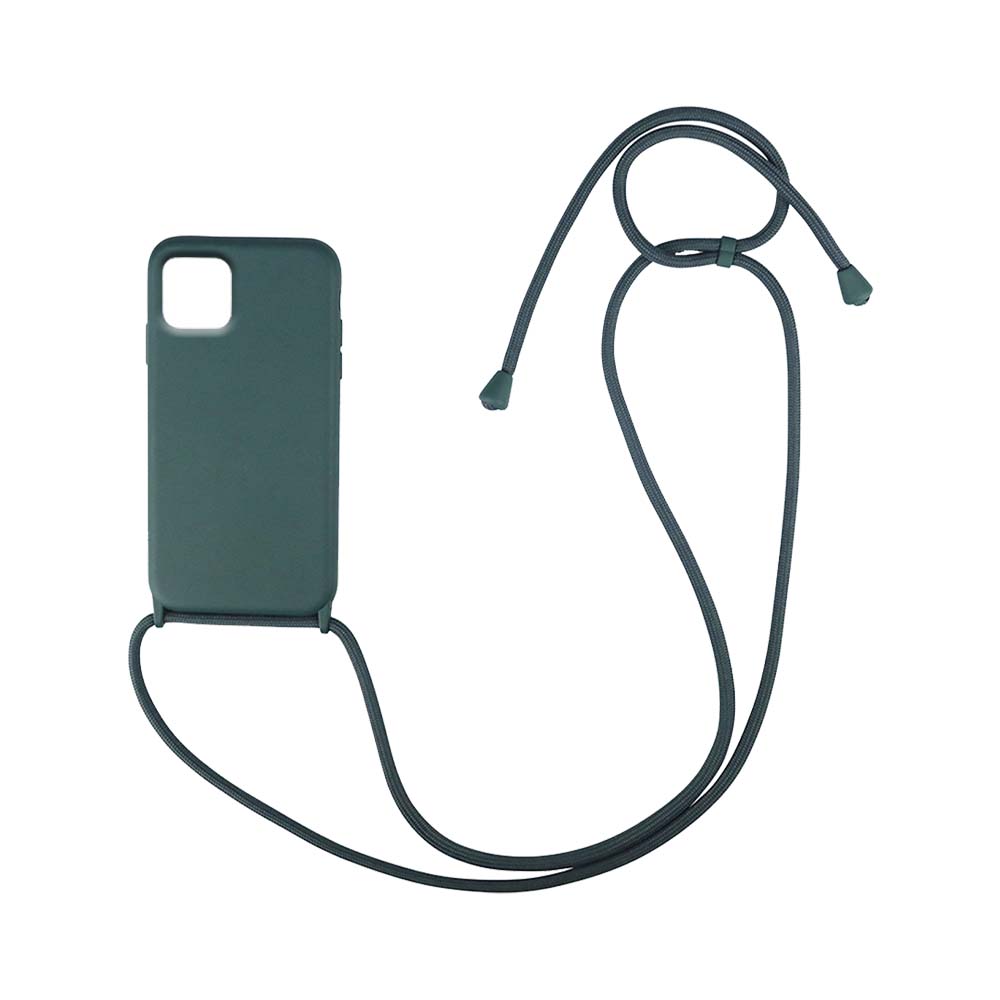 Θήκη Σιλικόνης με Κορδόνι CarryHang Sonique Apple iPhone 13 Πράσινο Σκούρο