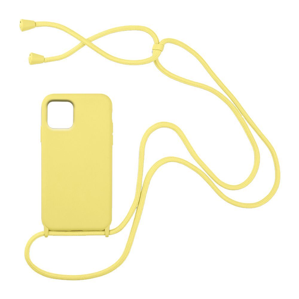 Θήκη Σιλικόνης με Κορδόνι CarryHang Sonique Apple iPhone 13 Mini Κίτρινο