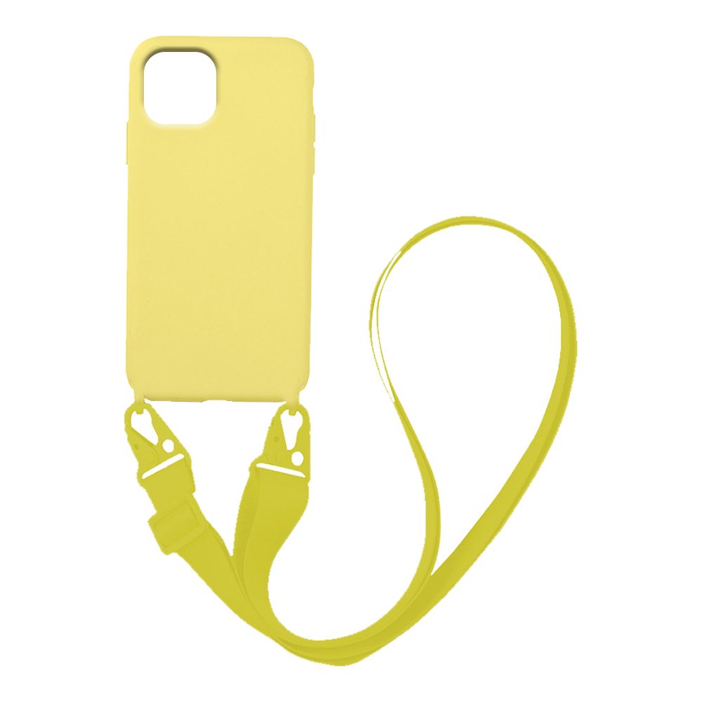 Θήκη Σιλικόνης με Strap CarryHang Sonique Apple iPhone 13 Κίτρινο