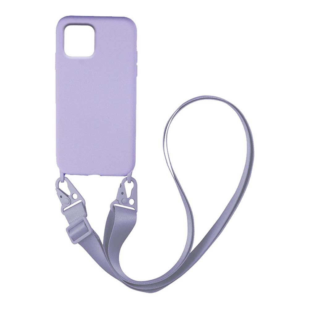 Θήκη Σιλικόνης με Strap CarryHang Sonique Apple iPhone 13 Λιλά