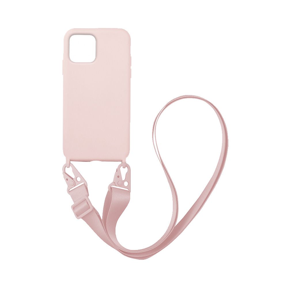 Θήκη Σιλικόνης με Strap CarryHang Sonique Apple iPhone 13 Mini Ροζ
