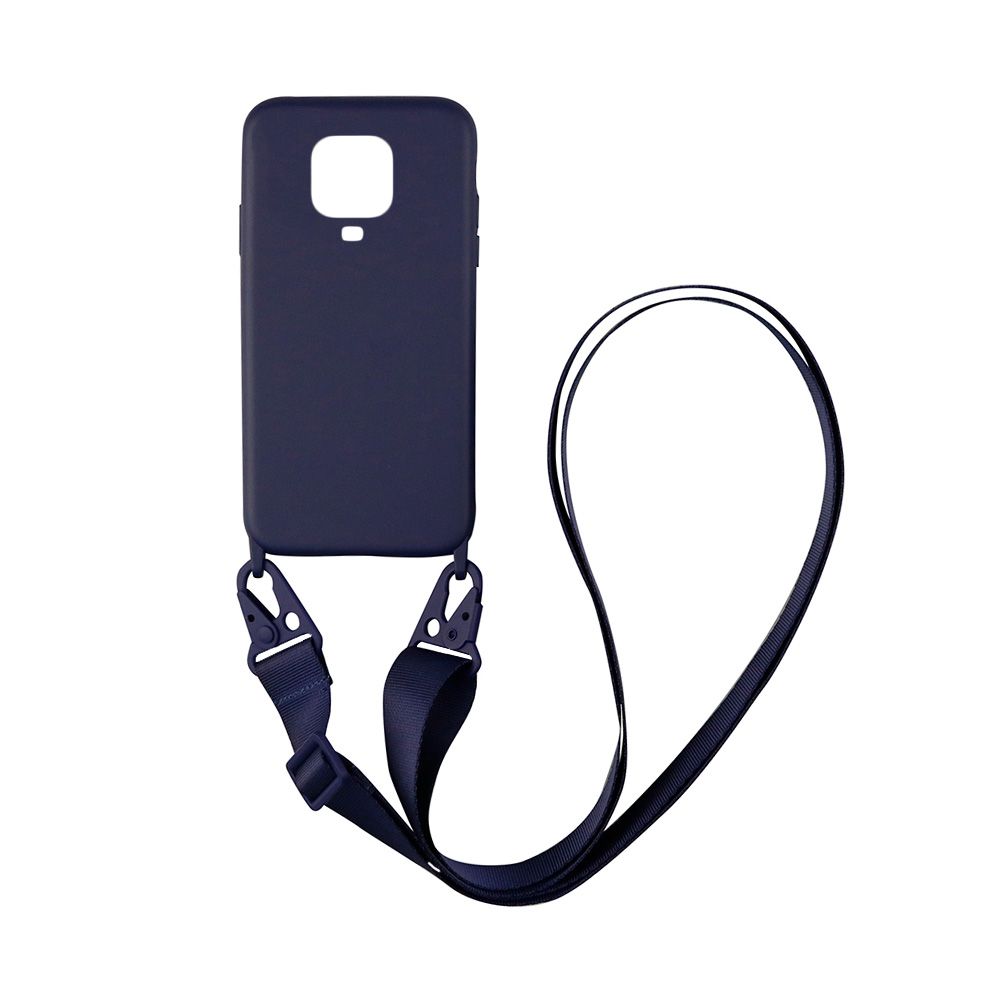 Θήκη Σιλικόνης με Strap CarryHang Sonique Xiaomi Redmi Note 9S/9 Pro Μπλε Σκούρο