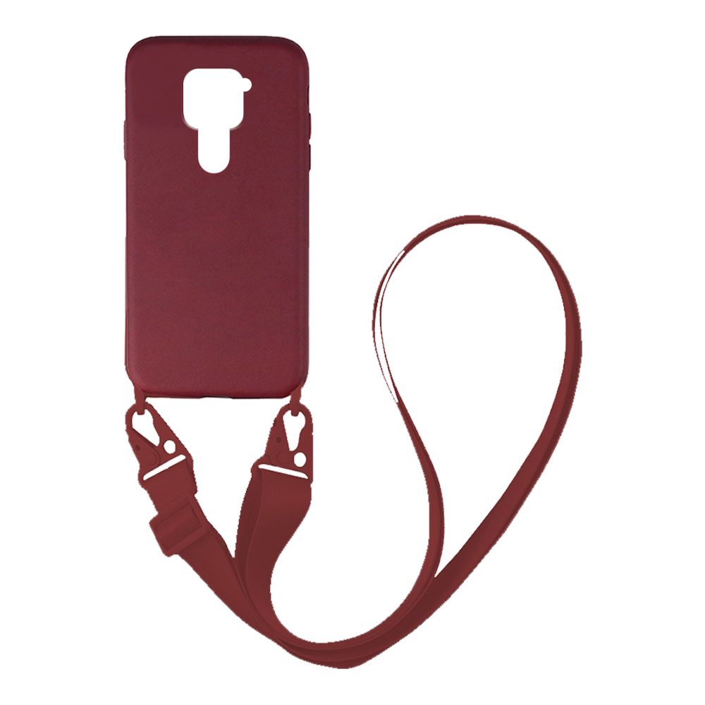 Θήκη Σιλικόνης με Strap CarryHang Sonique Xiaomi Redmi Note 9 Μπορντό