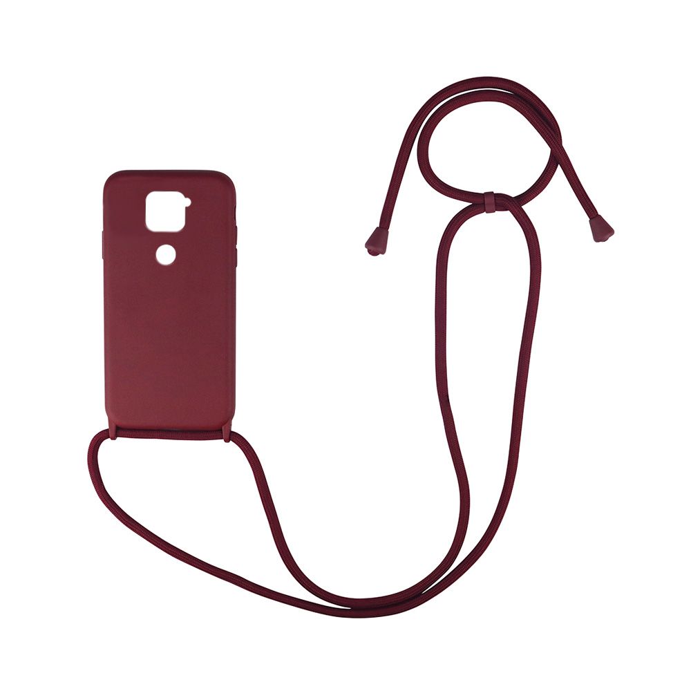 Θήκη Σιλικόνης με Κορδόνι CarryHang Sonique Xiaomi Redmi Note 9 Μπορντό