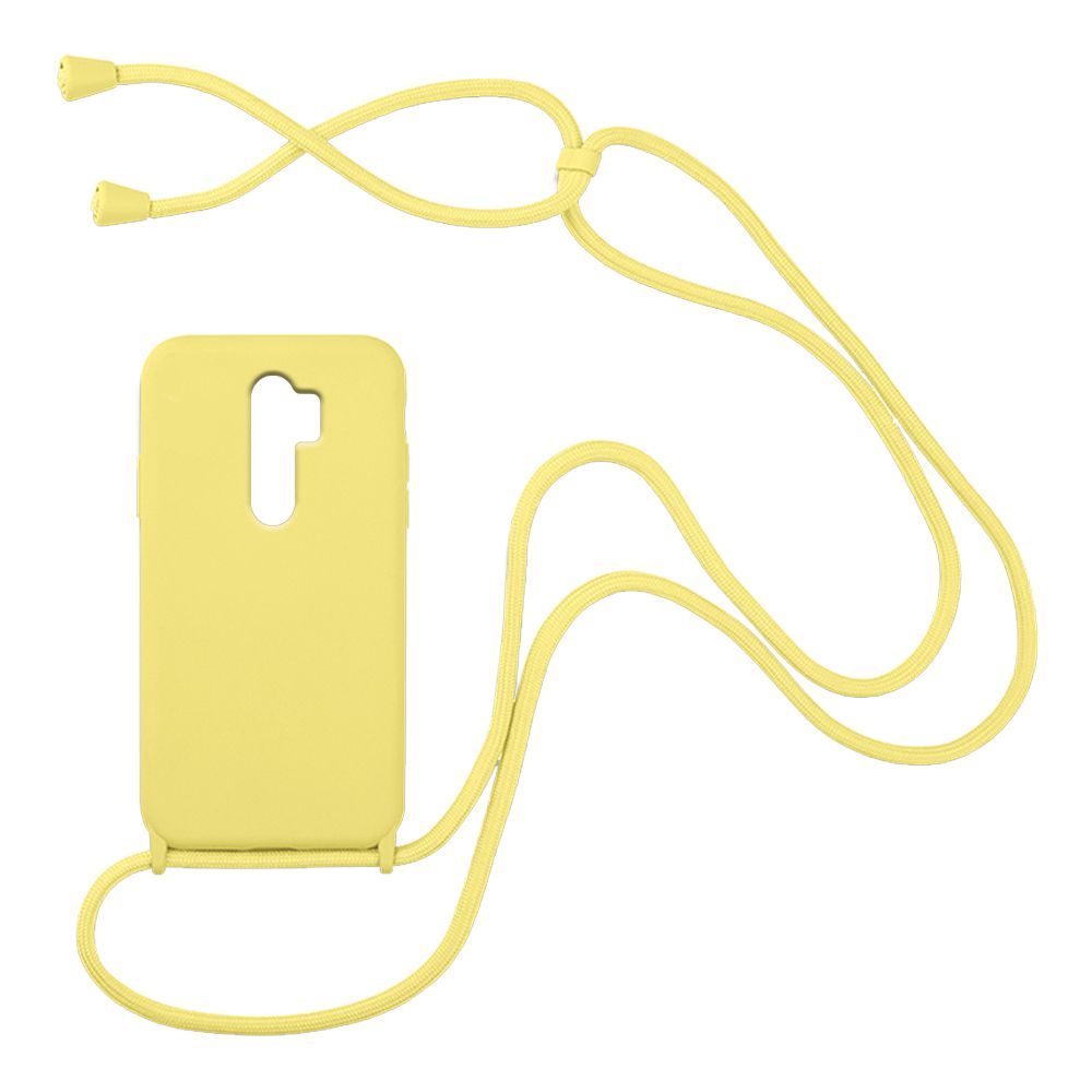Θήκη Σιλικόνης με Κορδόνι CarryHang Sonique Xiaomi Redmi Note 8 Pro Κίτρινο