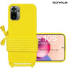 Θήκη Σιλικόνης με Κορδόνι CarryHang Sonique Xiaomi Redmi Note 10 / Redmi Note 10s / Poco M5s Κίτρινο