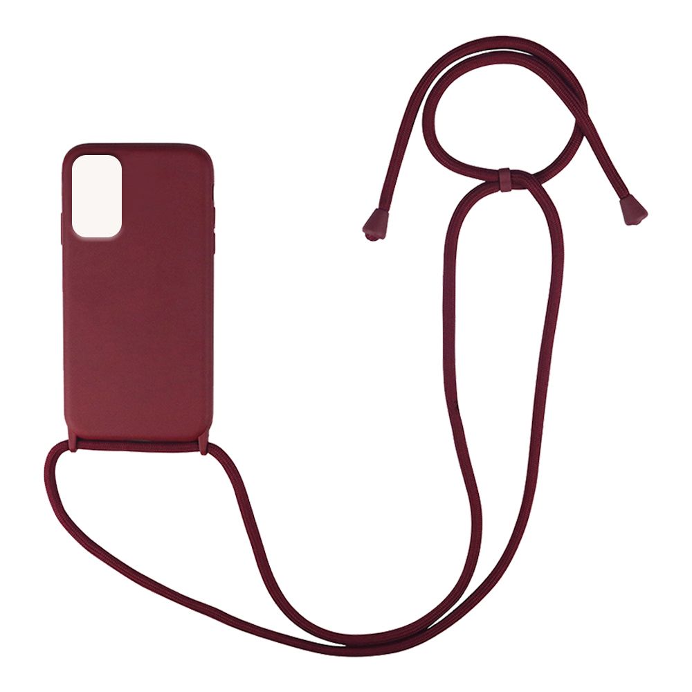 Θήκη Σιλικόνης με Κορδόνι CarryHang Sonique Xiaomi Redmi 9T Μπορντό