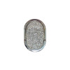 Αυτοκόλλητο Δαχτυλίδι  Κινητού Μαγνητικό Ring Glitter Οβαλ Ασημί