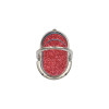 Αυτοκόλλητο Δαχτυλίδι  Κινητού Μαγνητικό Ring Glitter Οβαλ Κόκκινο